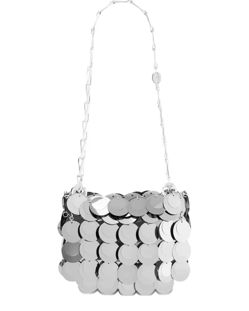 Paco Rabanne Sparkle Mini-Tasche im Layering-Look - Grau Grau