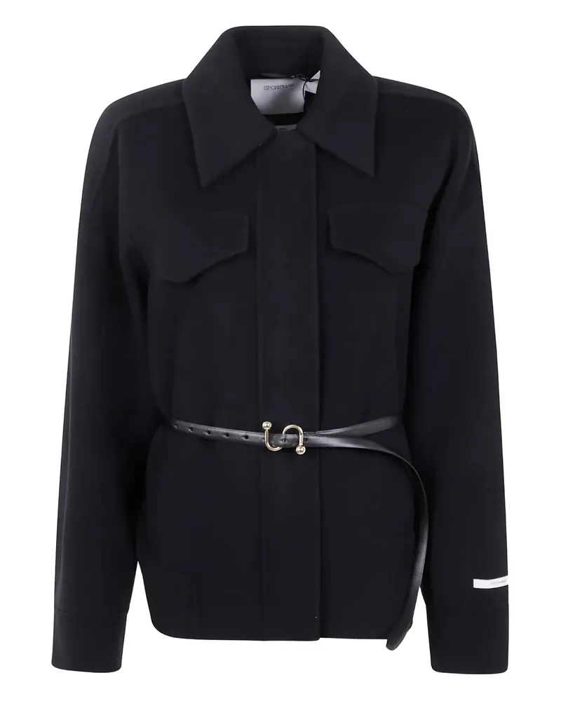 SPORTMAX Jacke mit Gürtel - Schwarz Schwarz