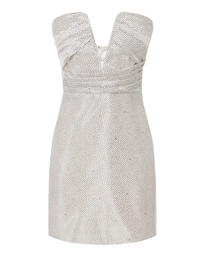 Elisabetta Franchi Gazar Minikleid mit Mikro-Polka Dots - Nude Nude