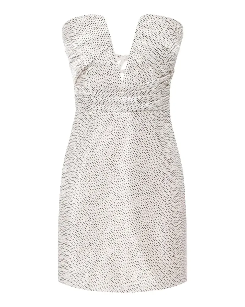 Elisabetta Franchi Gazar Minikleid mit Mikro-Polka Dots - Nude Nude