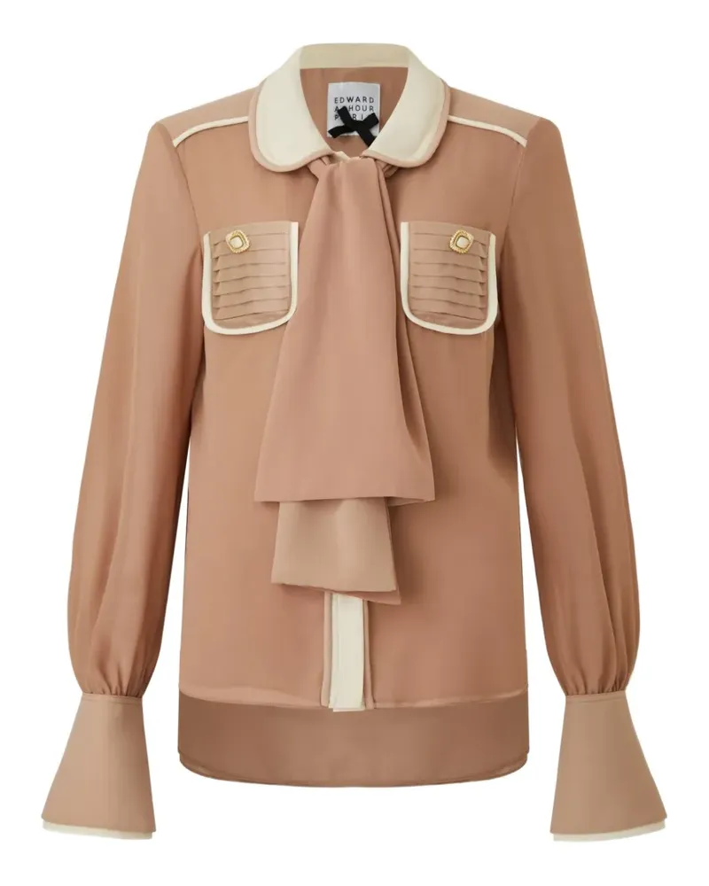 Edward Achour Bluse mit rundem Kragen - Nude Nude
