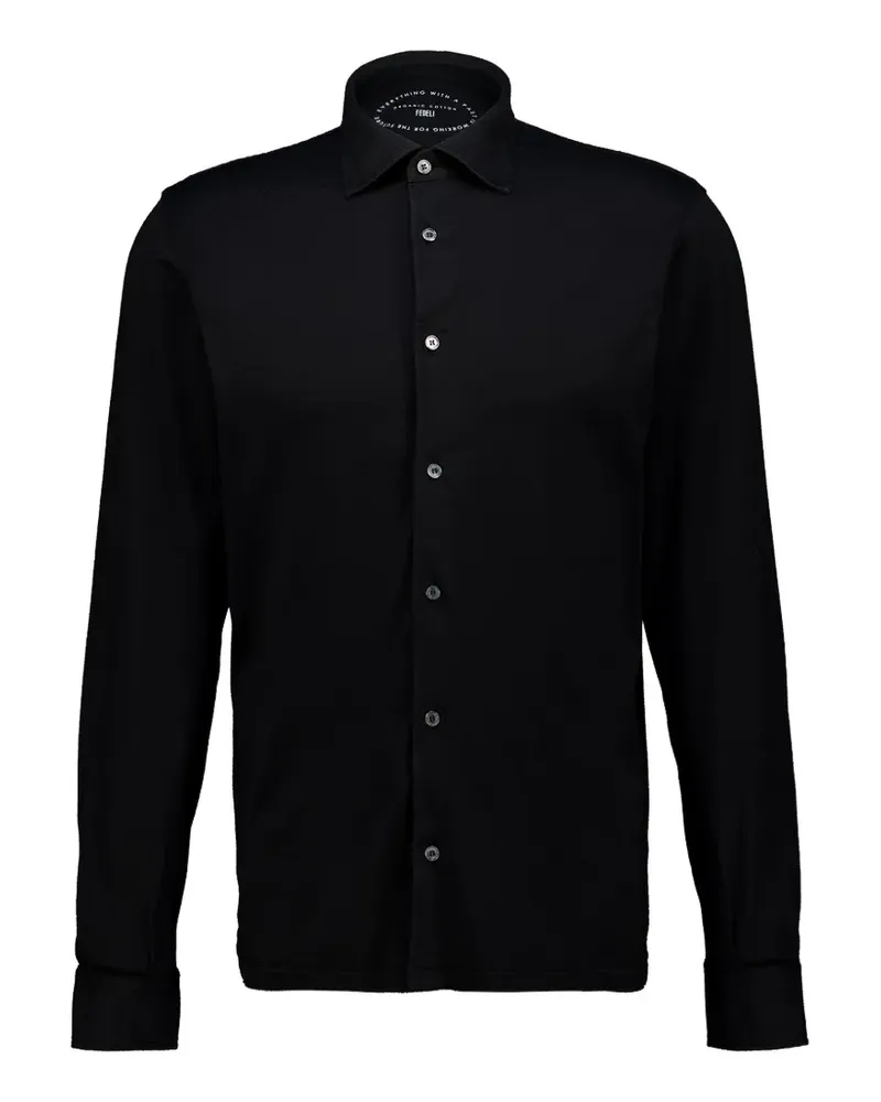 Fedeli knitted long-sleeve shirt - Schwarz Schwarz