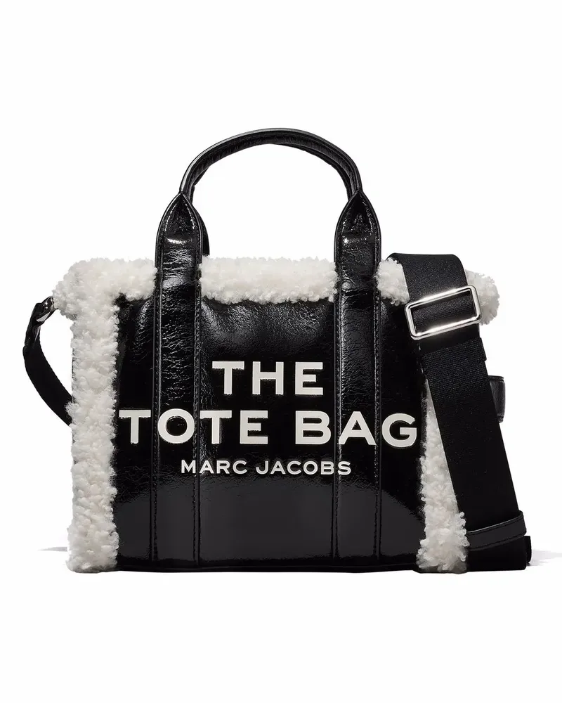 Marc Jacobs Kleine The Crinkle Tote Handtasche - Schwarz Schwarz