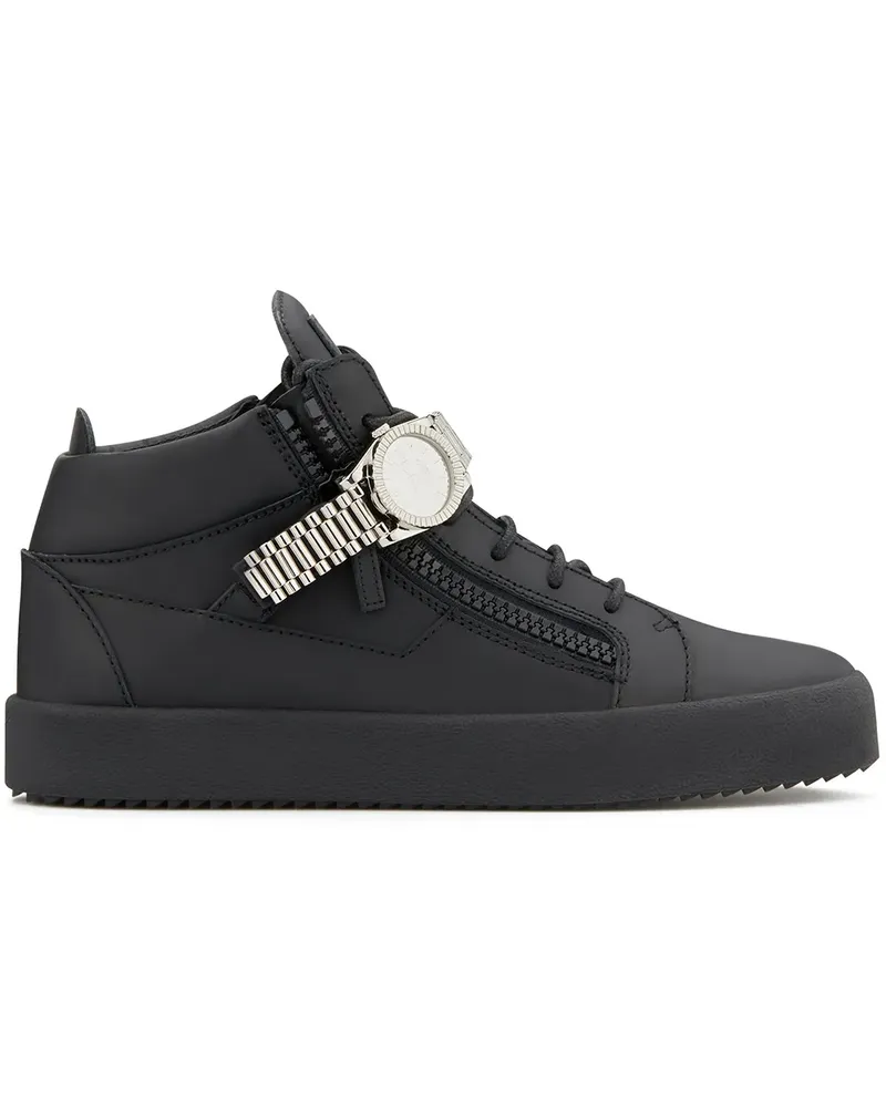 Giuseppe Zanotti Sneakers mit Armbanduhr - Schwarz Schwarz