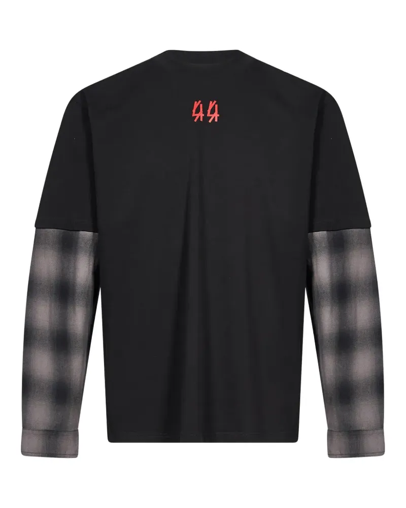 44 LABEL GROUP Underworld T-Shirt im Layering-Look - Schwarz Schwarz