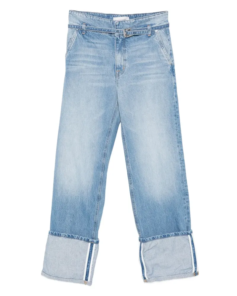 Brandon Maxwell Jeans mit umgeschlagenem Bund - Blau Blau
