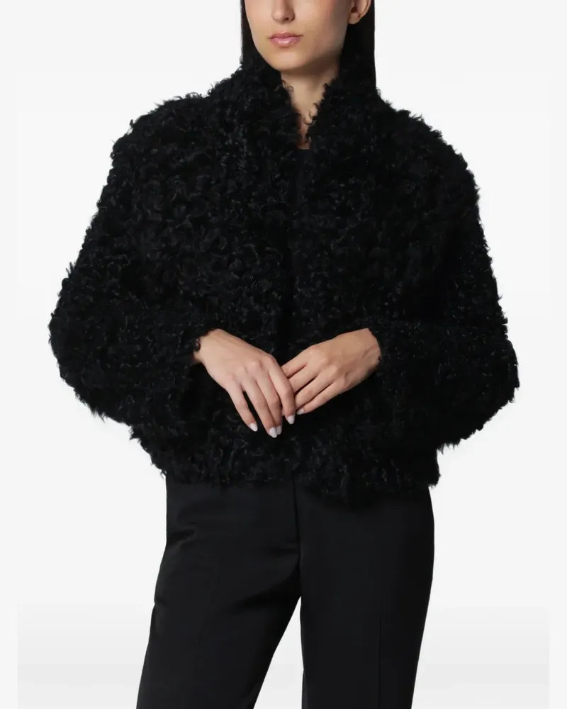 Arma Mooney Jacke aus Shearling - Schwarz Schwarz
