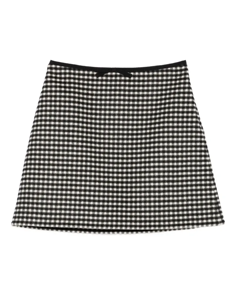 Valentino Garavani Minirock mit Vichy-Karo - Schwarz Schwarz