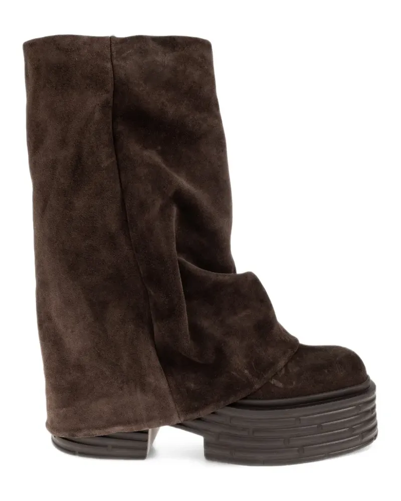 Attilio Giusti Leombruni Lignes platform ankle boots - Braun Braun