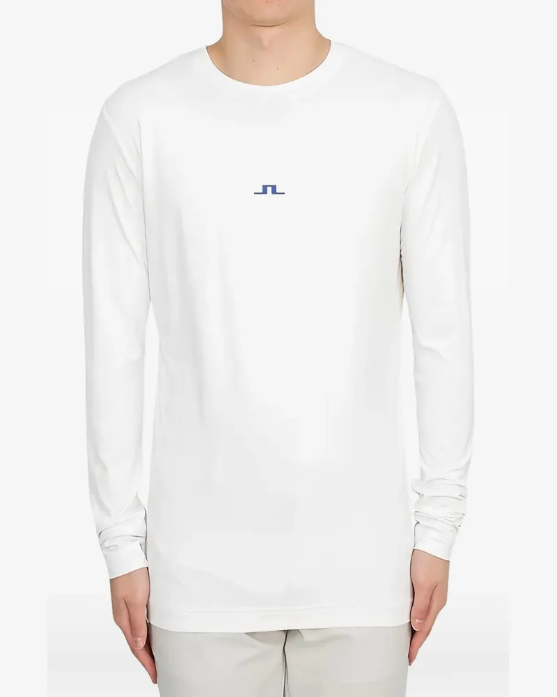 J.Lindeberg logo-print long-sleeve T-shirt - Weiß Weiß
