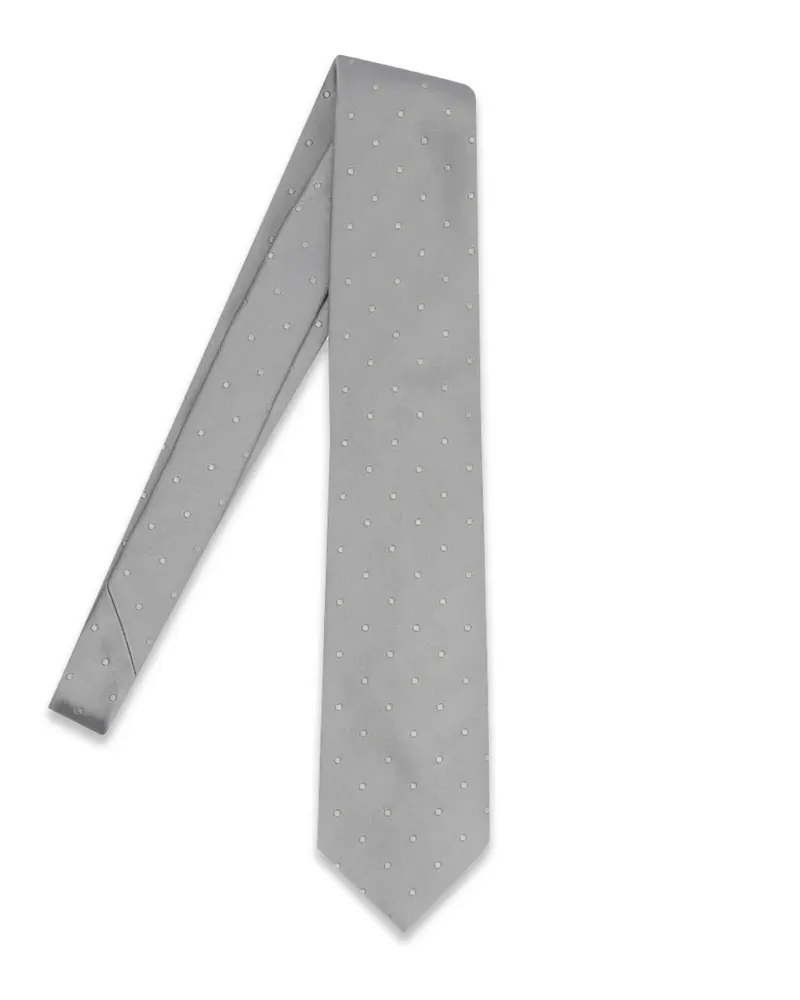 Tom Ford Seidenkrawatte mit Polka Dots - Grau Grau