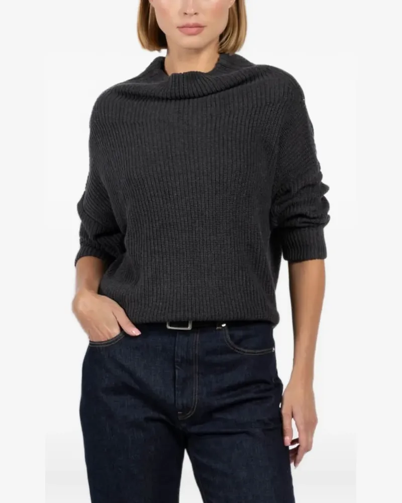 Autumn Cashmere Gerippter Rollkragenpullover - Grau Grau
