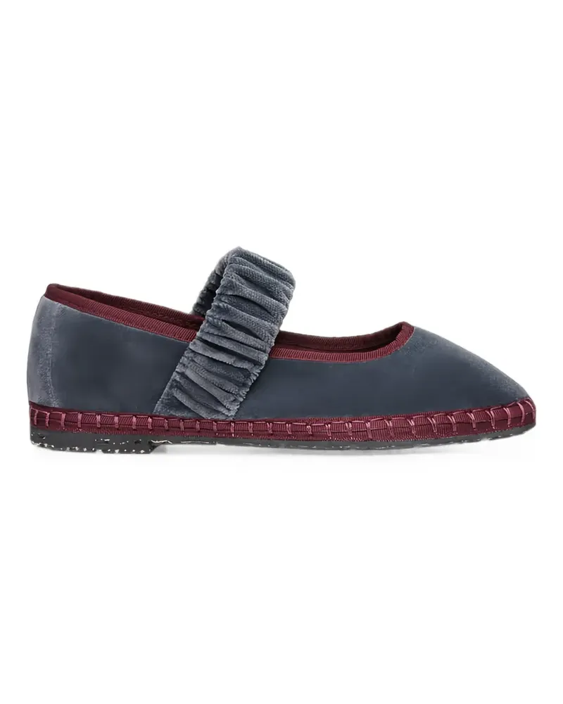 FLABELUS Geraffte Mafalda Ballerinas - Grau Grau