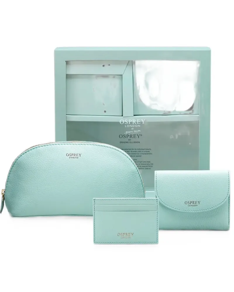 Osprey Tilly logo-print leather wallet set - Blau Blau