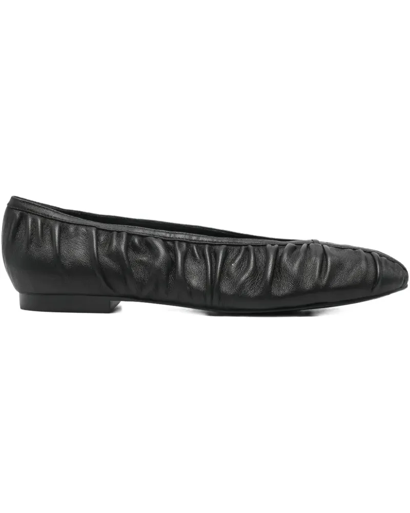 Bibi Lou ruched ballet flats - Schwarz Schwarz