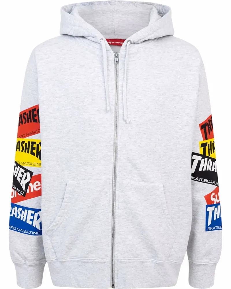 Supreme Being Thrasher Kapuzenjacke - Grau Grau
