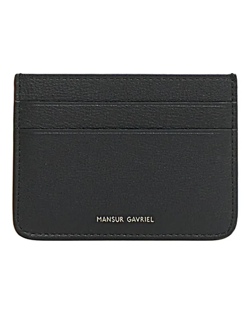 Mansur Gavriel Kartenetui mit Logo - Schwarz Schwarz