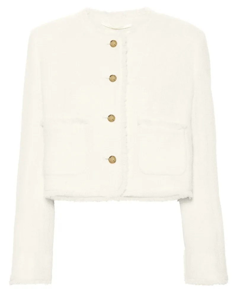 Miu Miu Einreihige Tweed-Jacke - Nude Nude