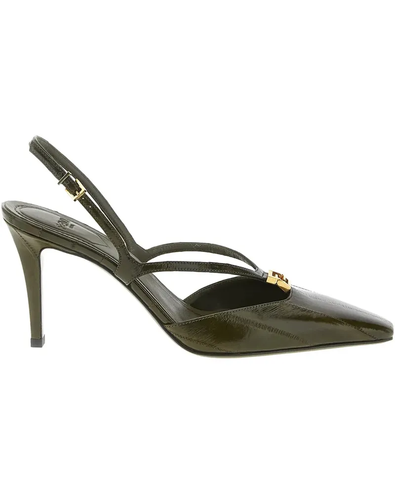Fendi 85mm FFold slingback pumps - Grün Grün
