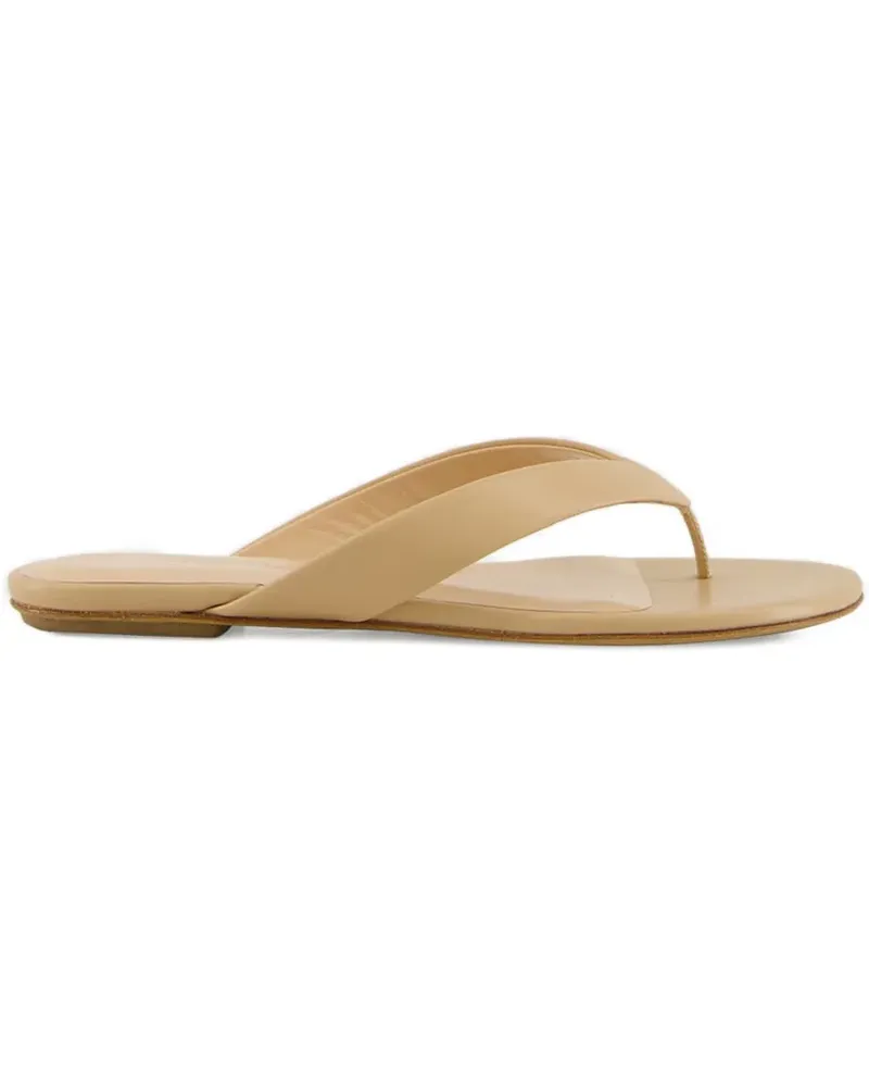 Le Monde Béryl Flache Sandalen mit Zehensteg - Nude Nude