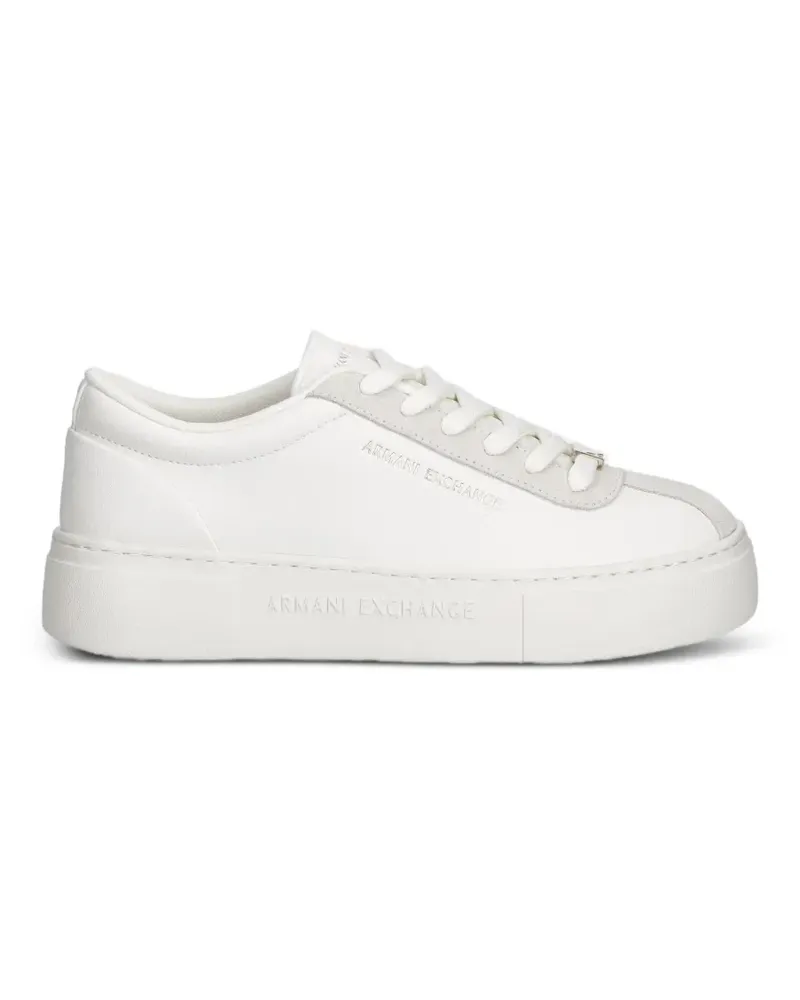 Armani Exchange Sneakers mit Logo-Schild - Weiß Weiß