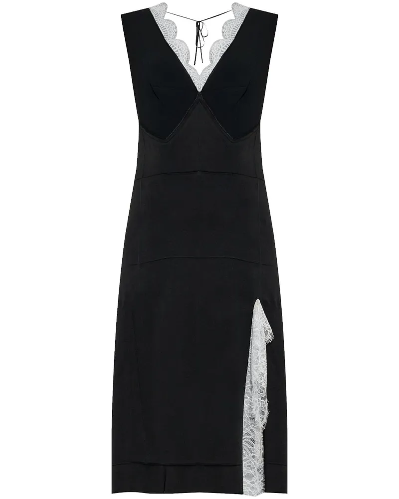 Victoria Beckham Kleid mit V-Ausschnitt - Schwarz Schwarz