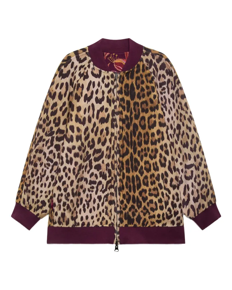 Maliparmi Wendbares Sweatshirt mit Leoparden-Print - Violett Violett