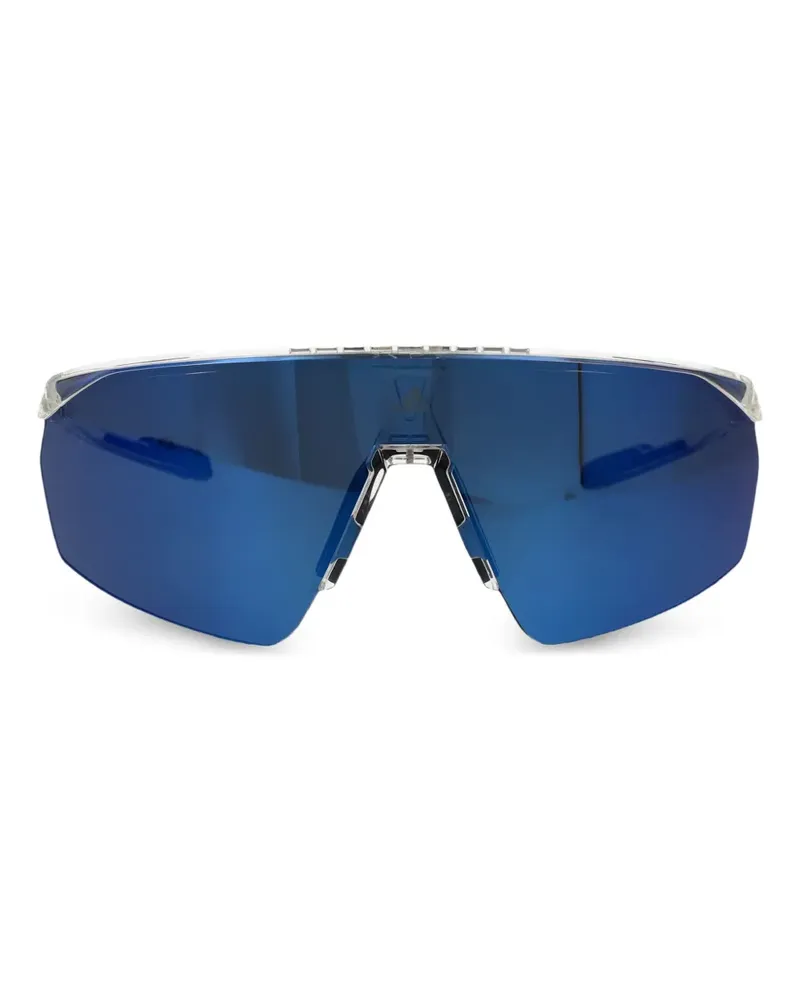 adidas Sonnenbrille mit eckigem Gestell - Blau Blau
