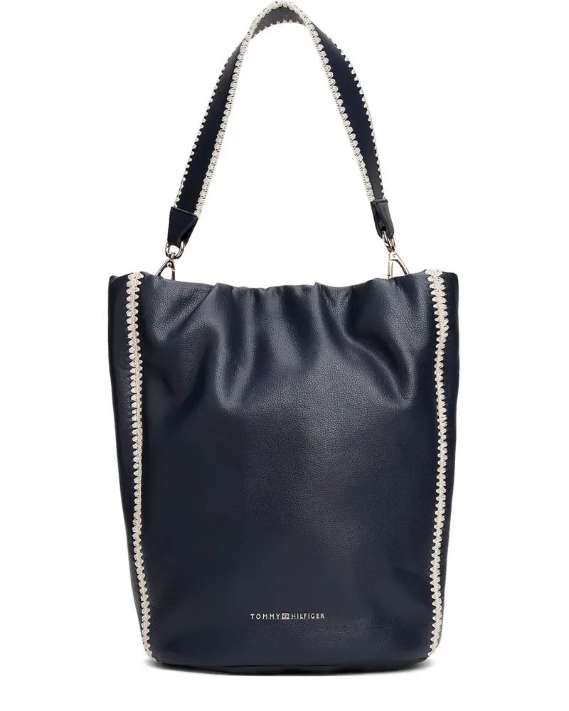 Tommy Hilfiger Tasche mit Flechtbesatz - Blau Blau