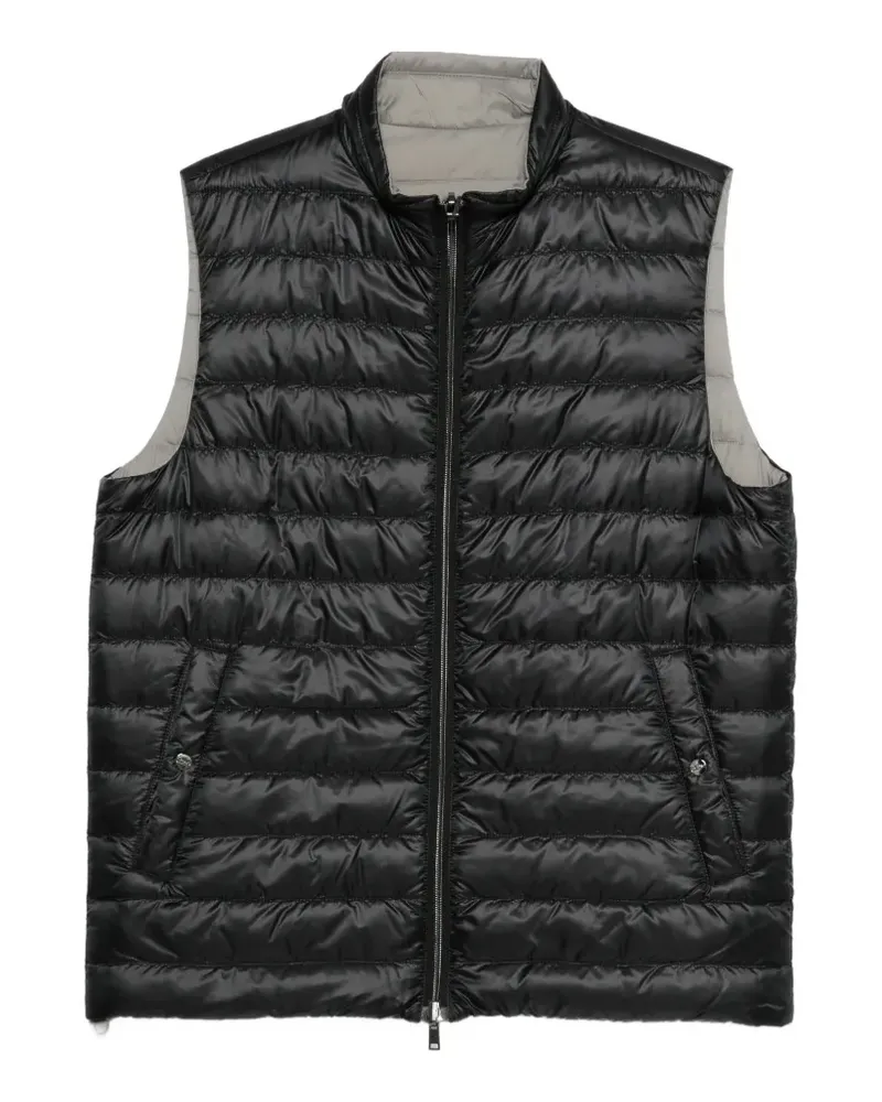 Herno reversible puffer-design gilet - Schwarz Schwarz