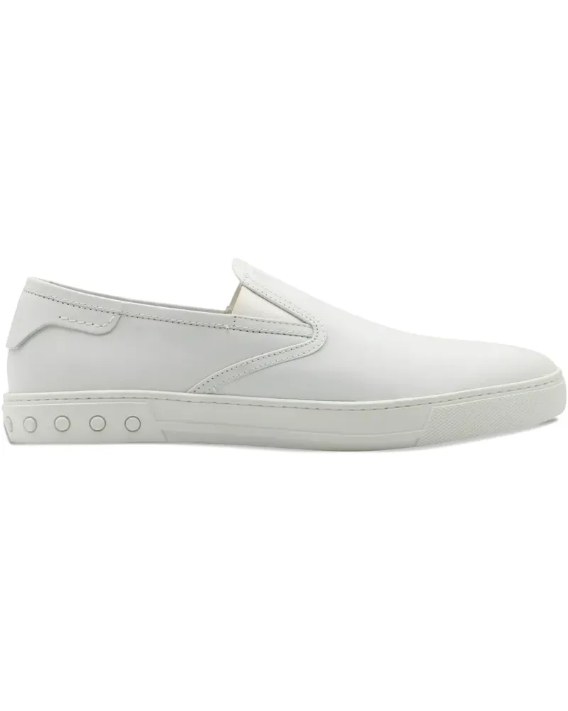 TOD'S Pantofola slip-on leather sneakets - Weiß Weiß