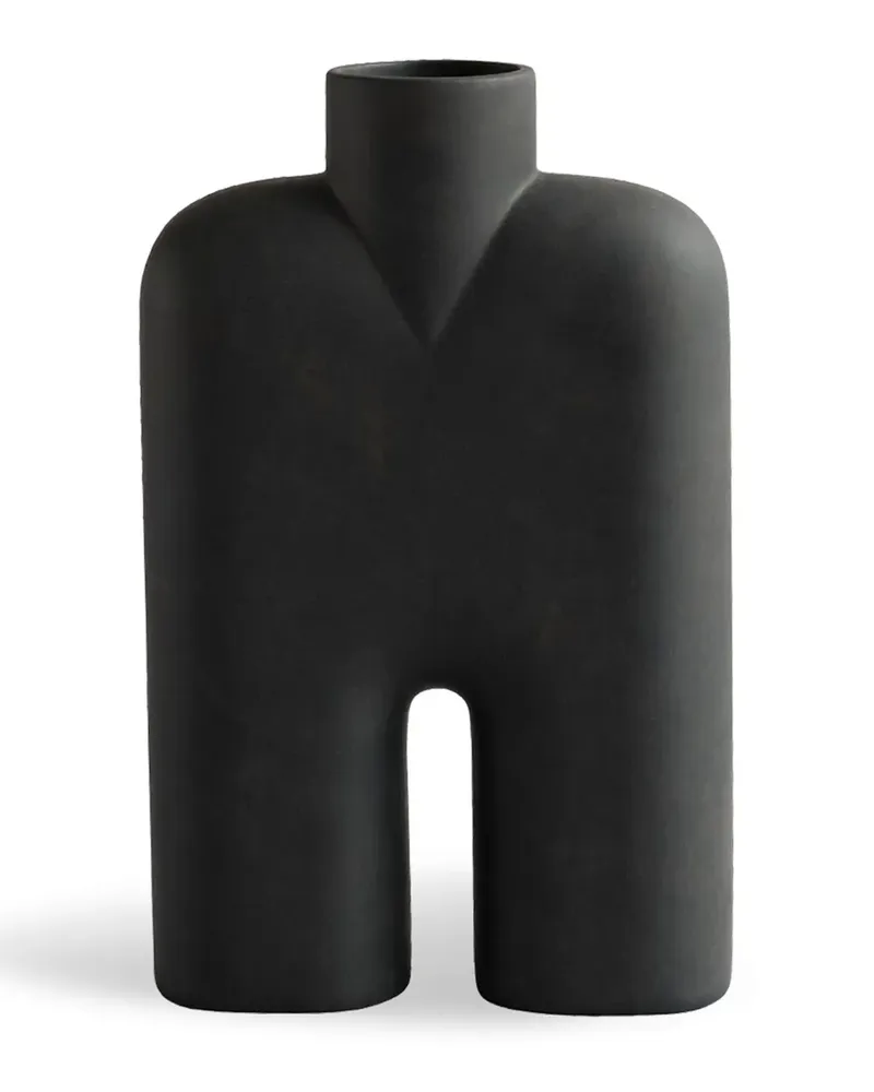 101 Copenhagen Mittelgroße Cobra Tall Vase (45cm x 10cm) - Schwarz Schwarz