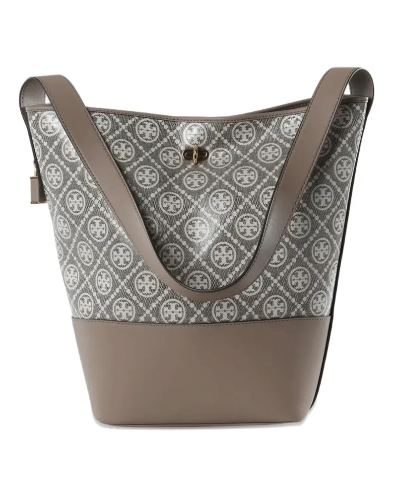 Tory Burch T Monogram bucket bag - Grau Grau