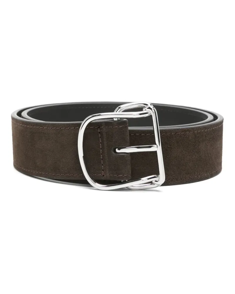 Totême Swirl Gürtel aus Wildleder - Braun Braun