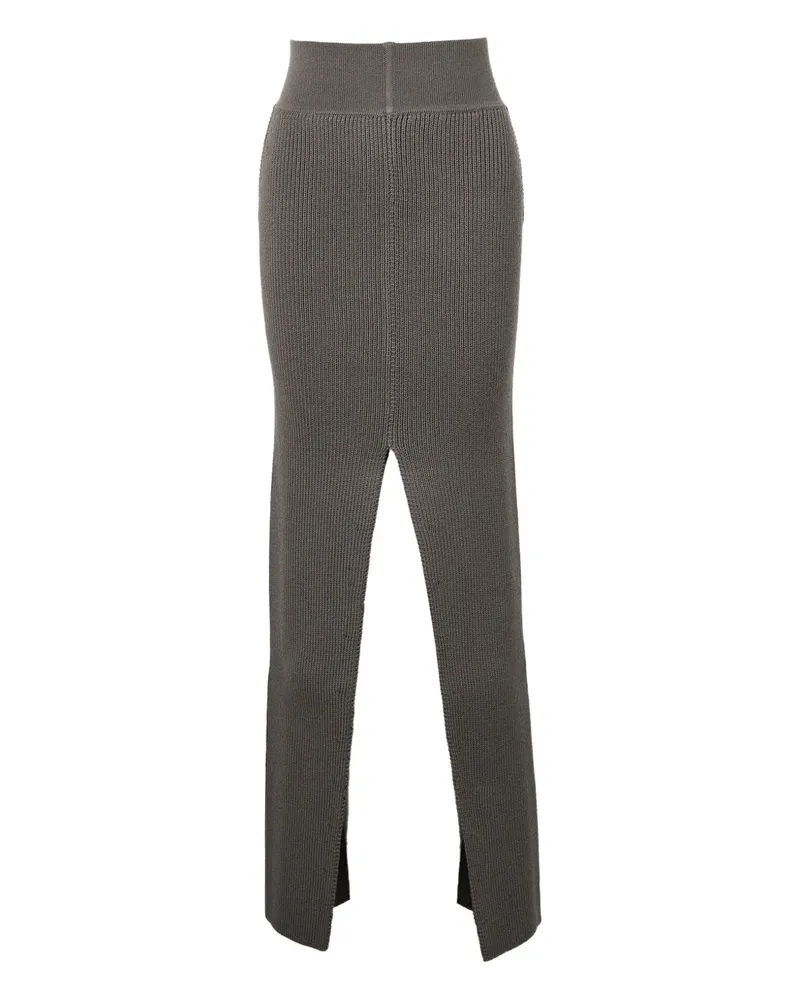 Rick Owens slit-design midi skirt - Grau Grau