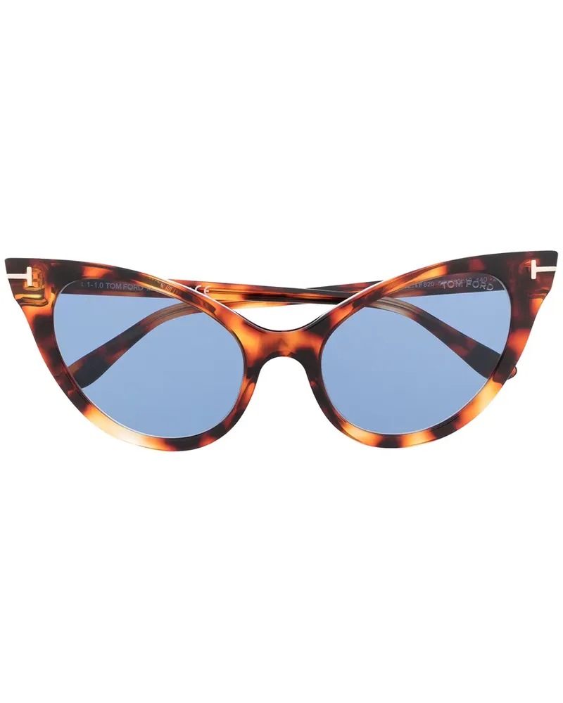 Tom Ford FT0820' Cat-Eye-Sonnenbrille - Braun Braun