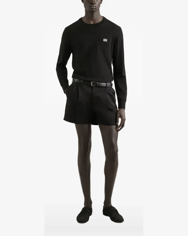 Dolce & Gabbana Pullover mit Logo-Schild - Schwarz Schwarz