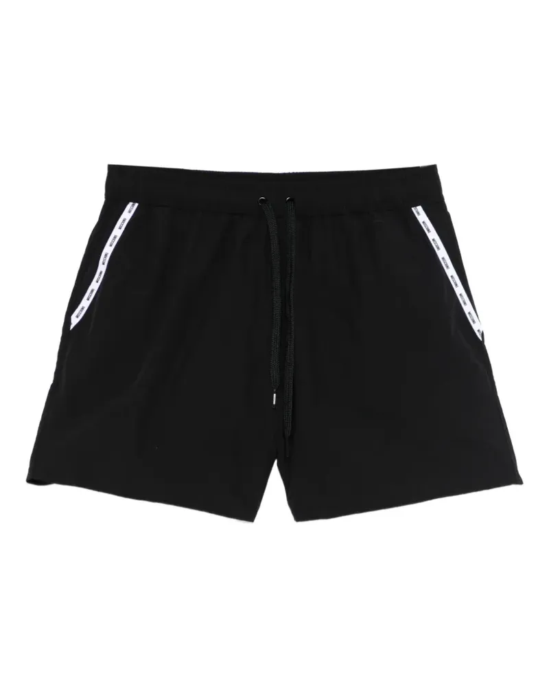 Moschino drawstring logo swim shorts - Schwarz Schwarz