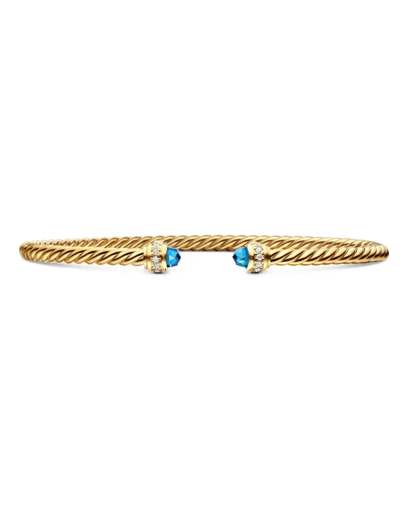 David Yurman 18kt Cablespira Gelbgoldarmband mit Diamanten Gold