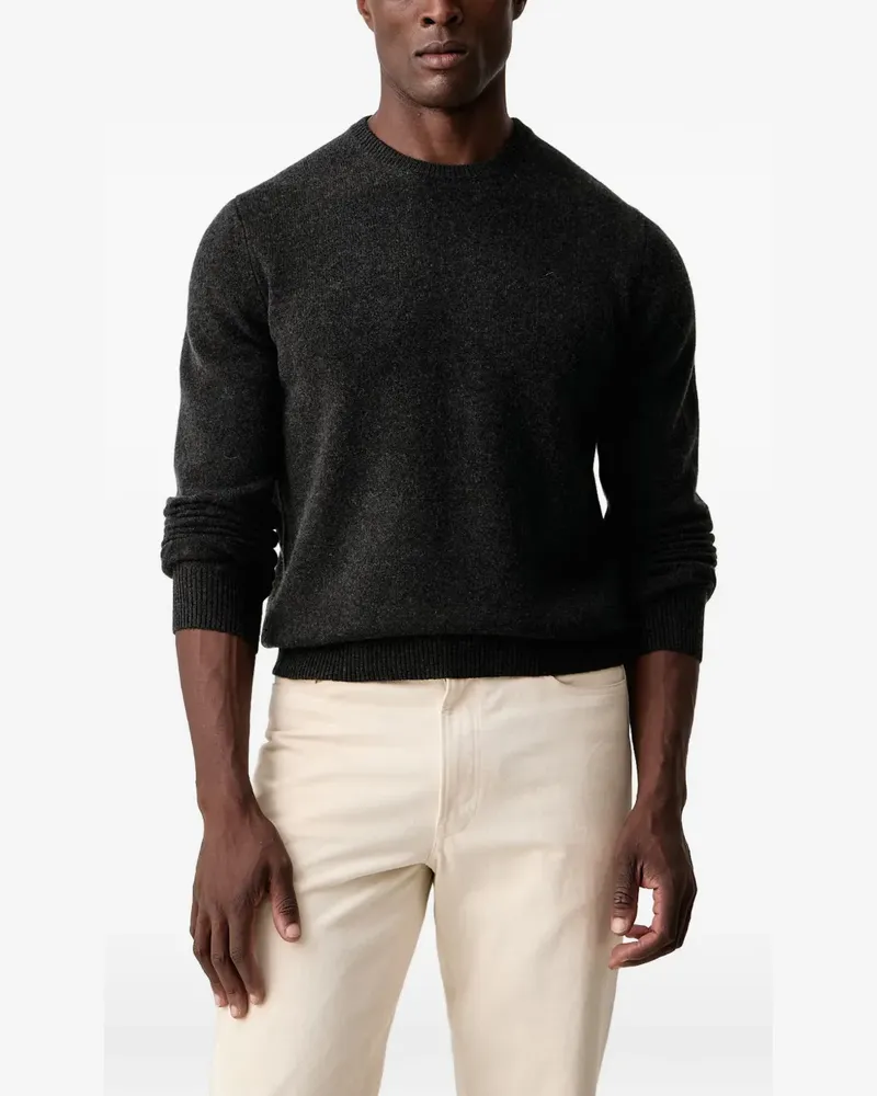 Hackett logo-embroidered crew-neck sweater - Grau Grau