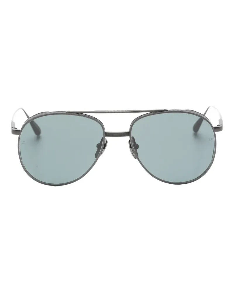 Linda Farrow Meret pilot-frame sunglasses - Schwarz Schwarz
