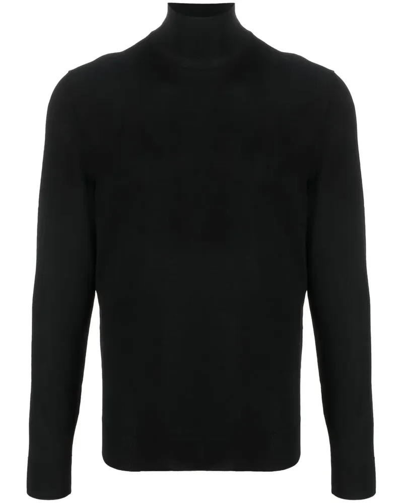 Drumohr  Fein gestrickter Rollkragenpullover - Schwarz Schwarz