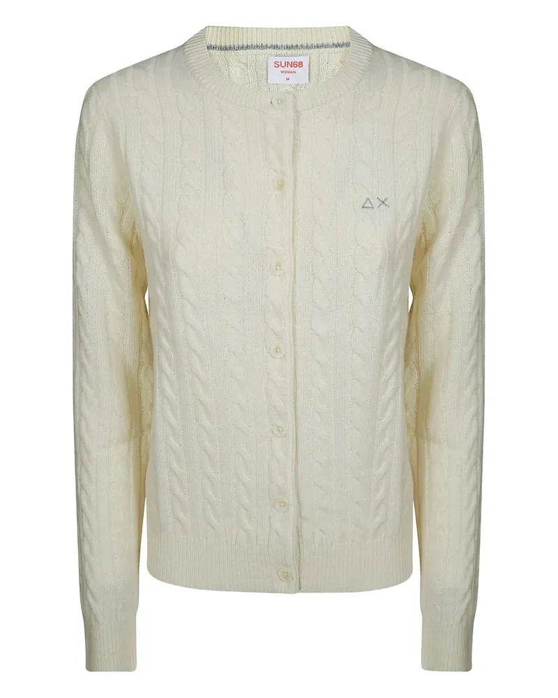 Sun68 Cardigan mit rundem Ausschnitt - Nude Nude