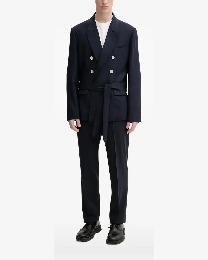 IRO Doppelreihiger Blazer mit Gürtel - Blau Blau