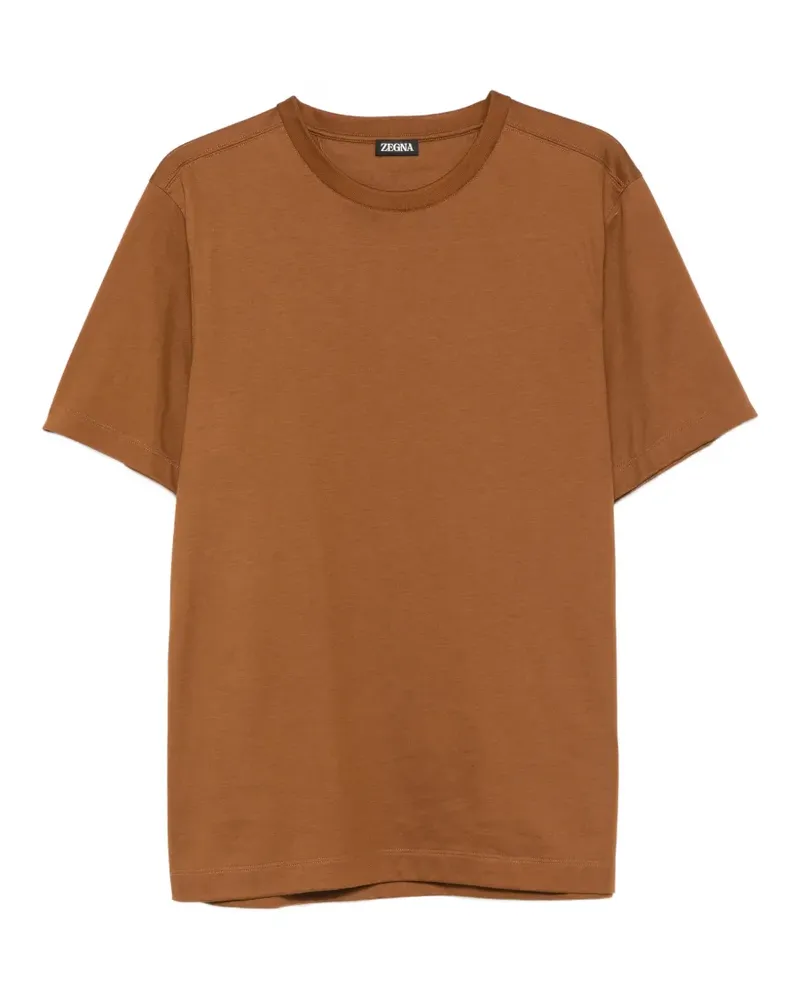 Ermenegildo Zegna T-Shirt mit rundem Ausschnitt - Braun Braun