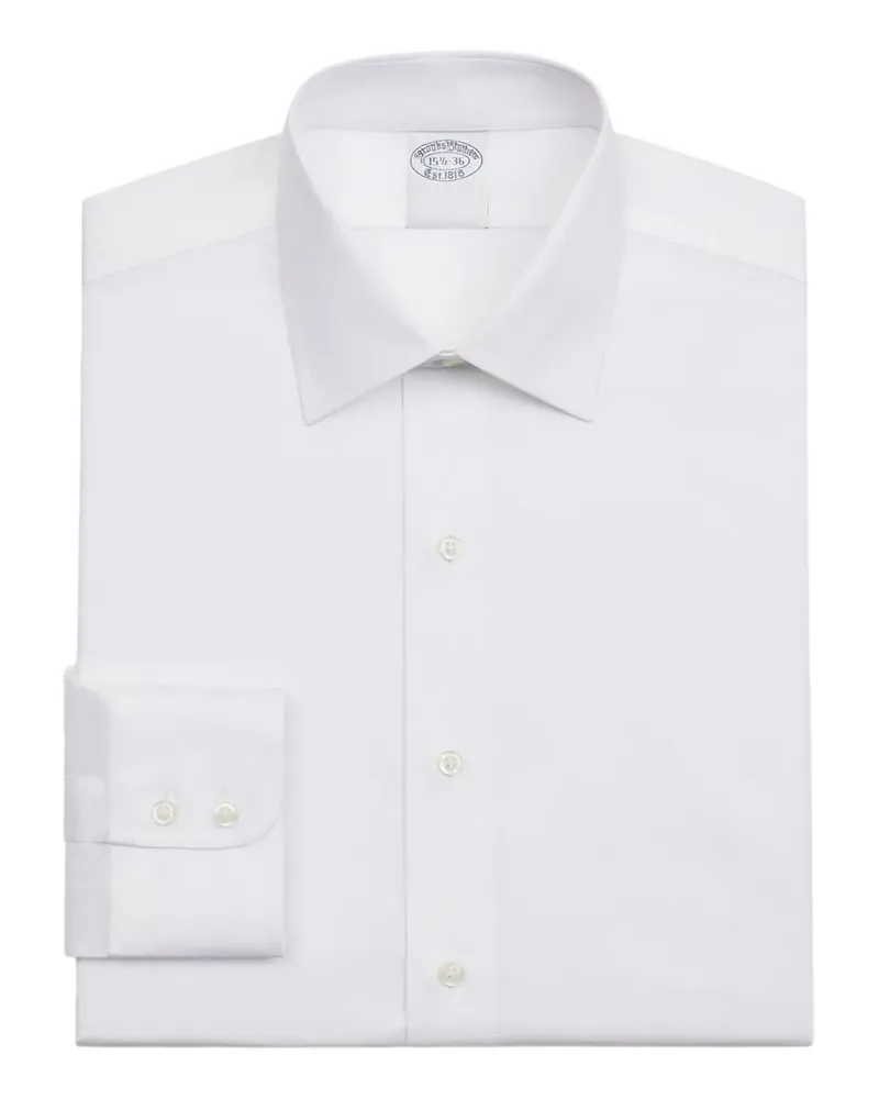 Brooks Brothers Geknöpftes Hemd mit Rainsley-Kragen - Weiß Weiß