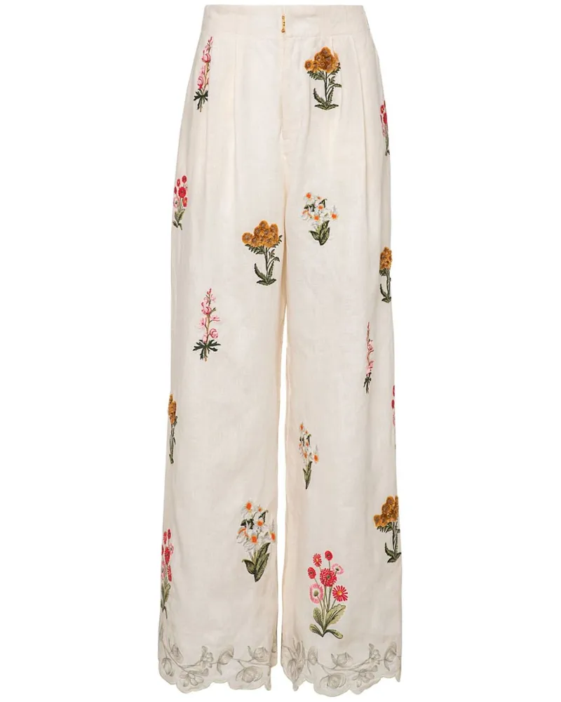 AGUA BENDITA Pinon Prada Hose - Weiß Weiß