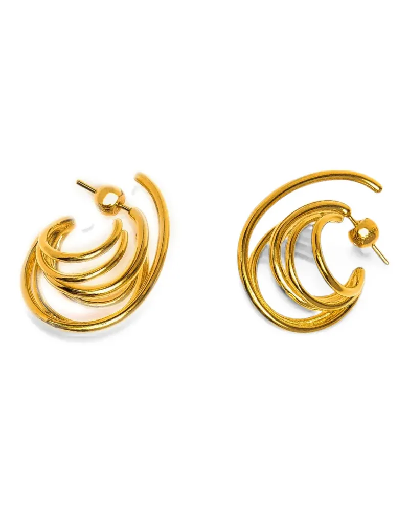 PANCONESI Orbit post-back-fastening earrings - Gold Gold