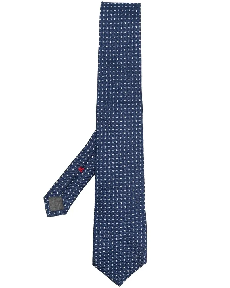 Brunello Cucinelli Krawatte mit Stickerei - Blau Blau
