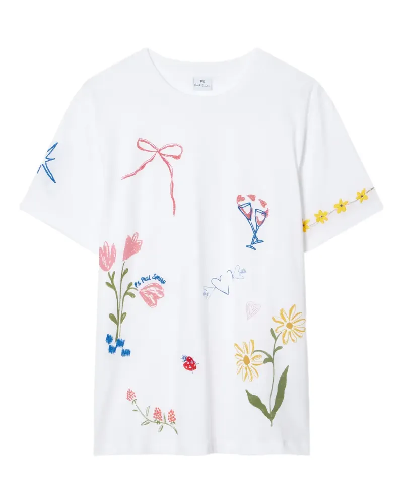 Paul Smith T-Shirt mit grafischem Detail - Weiß Weiß